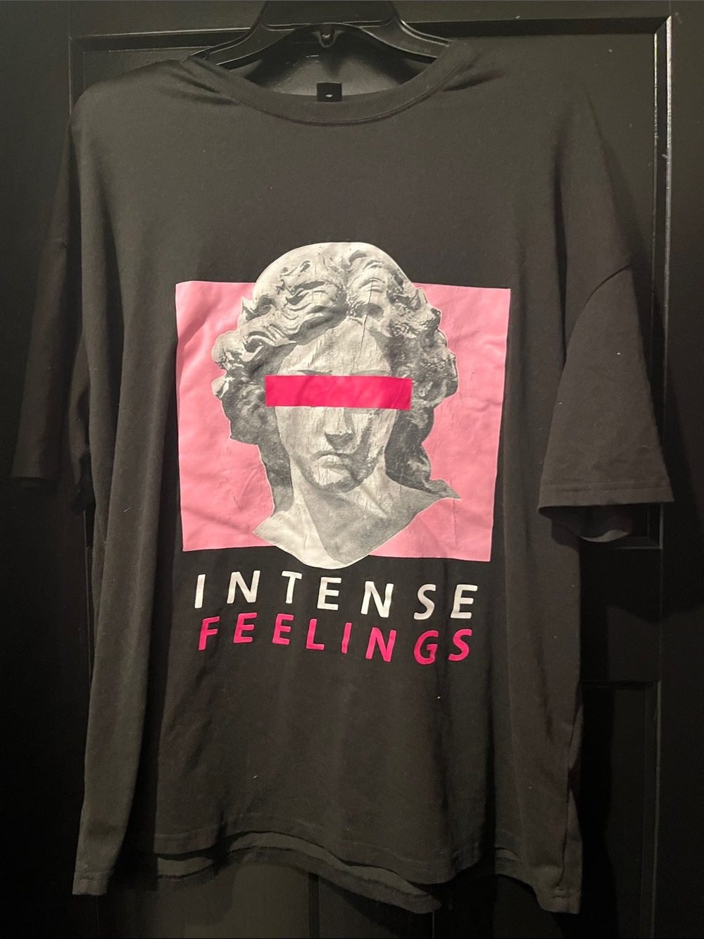 Intense Feelings Graphic Tee - Black with Pink Accent - Picture 1 of 1